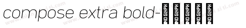 compose extra bold字体转换